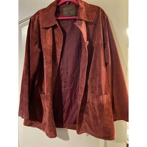 At John’s leather coat